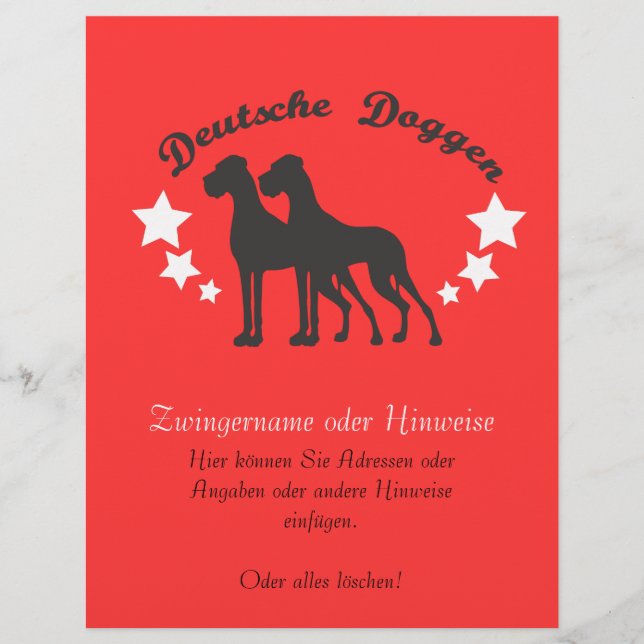 Deutsche Doggen Flyer (Front)