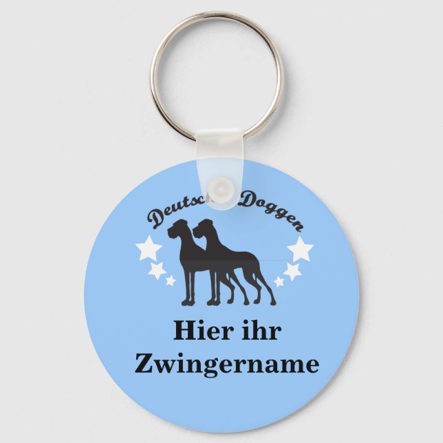 Deutsche Doggen Key Ring (Front)