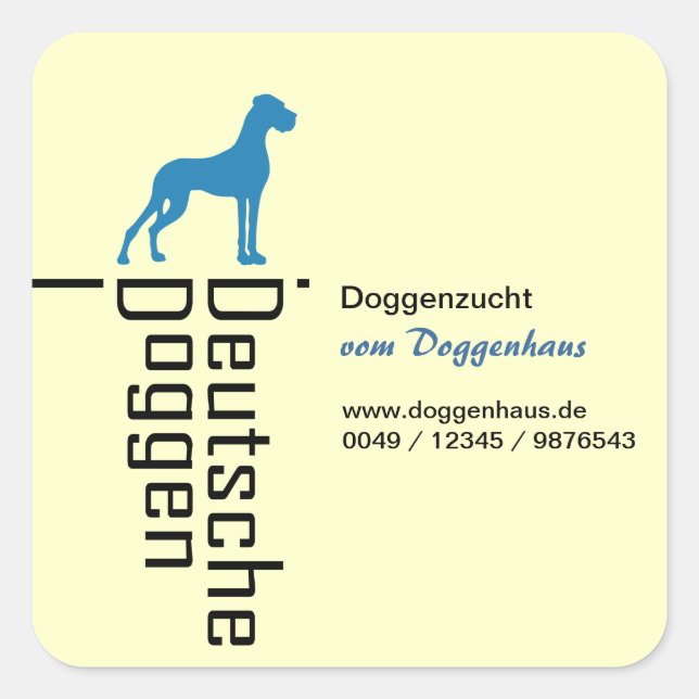 Deutsche Doggen Square Sticker (Front)
