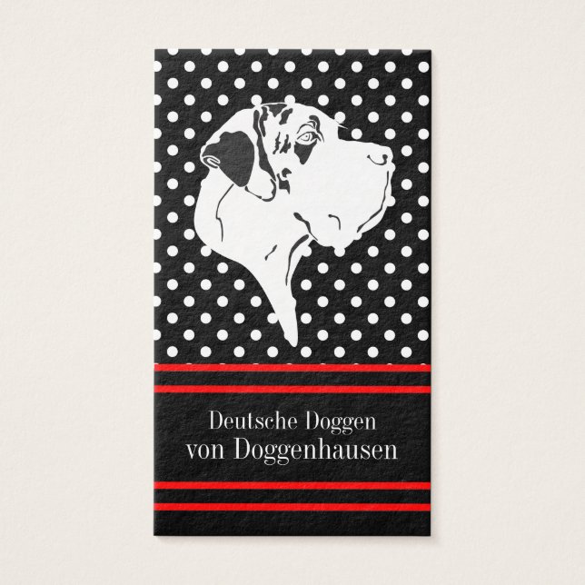 Deutsche Doggen Visitenkarten (Front)