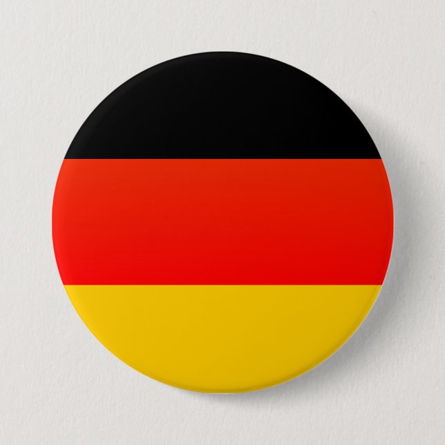 Deutsche Flagge or German Flag 7.5 Cm Round Badge (Front)