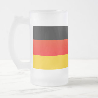 Deutsche Flagge or German Flag Frosted Glass Beer Mug