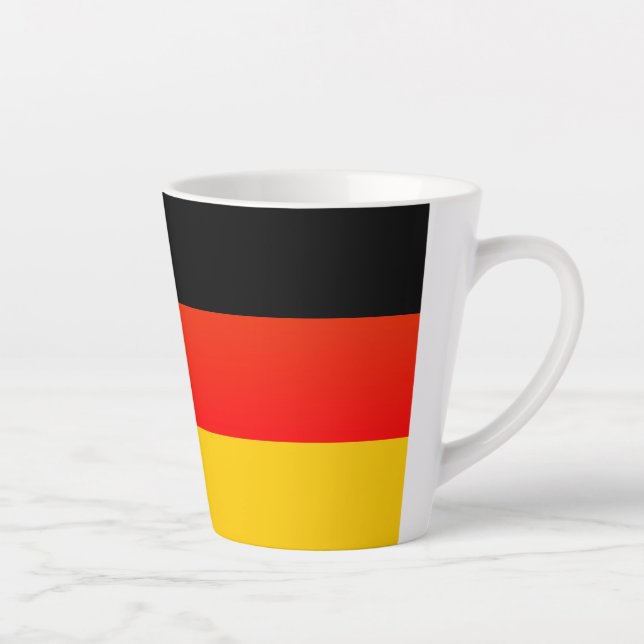Deutsche Flagge or German Flag Latte Mug (Right)