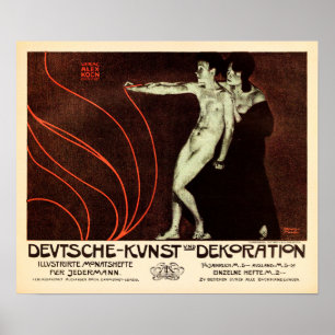 DEUTSCHE KUNST DEKORATION German Plakatstil 1898 Poster