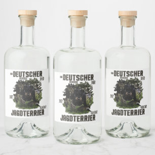  Deutscher Jagdterrier  Liquor Bottle Label