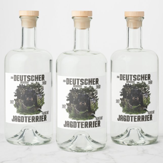  Deutscher Jagdterrier  Liquor Bottle Label (Bottles)