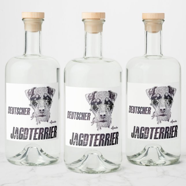  Deutscher Jagdterrier  Liquor Bottle Label (Bottles)