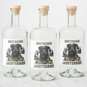  Deutscher Jagdterrier  Liquor Bottle Label