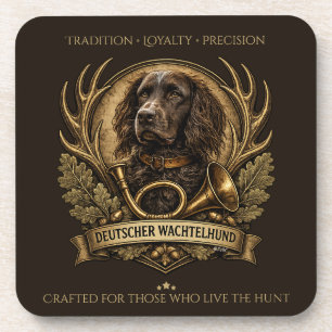 Deutscher Wachtelhund , Hunting Logo Coaster