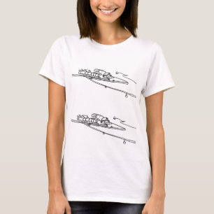 "Deutsches Eck, Koblenz"   Minimalist Art T-Shirt