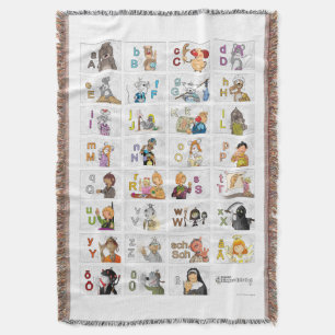 Deutsches Fingeralphabet II Throw Blanket