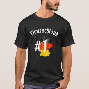 Deutschland 1 Germany Flag German Pride Heritage T-Shirt