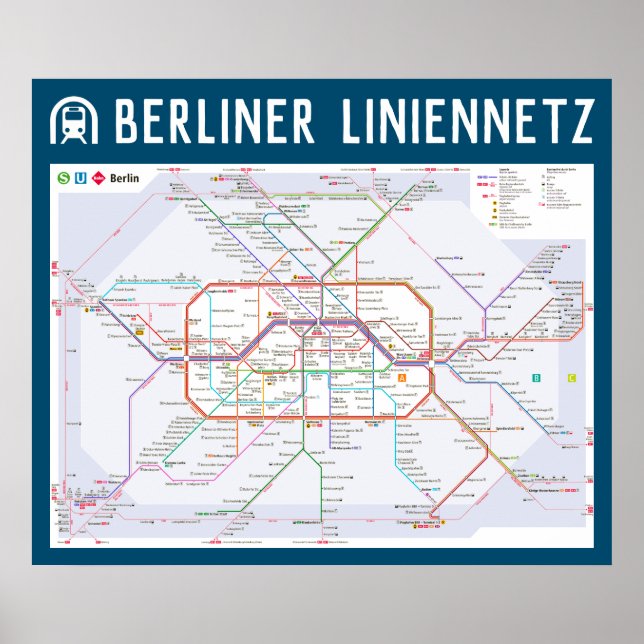 " Deutschland: 2021/heute Berlin - (U/S/Tram) Netz Poster (Front)