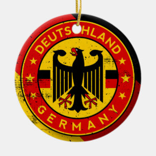 Deutschland, Badge of Germany Ceramic Tree Decoration