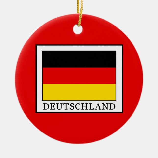 Deutschland Ceramic Tree Decoration (Front)