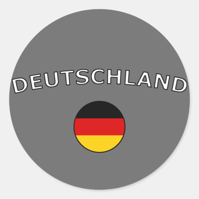 Deutschland Classic Round Sticker (Front)