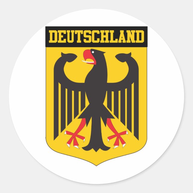 Deutschland Classic Round Sticker (Front)