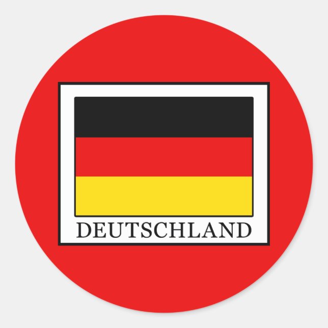 Deutschland Classic Round Sticker (Front)
