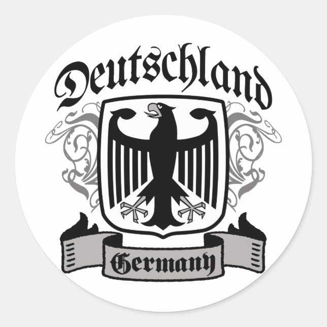 Deutschland Classic Round Sticker (Front)