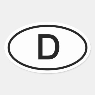 Deutschland Country of Origin Oval Decal Sticker