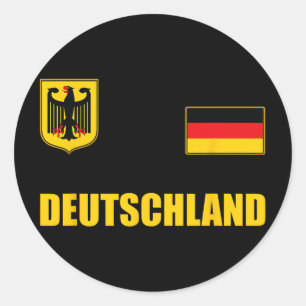 Deutschland Design Germany Outfit Apparel German F Classic Round Sticker