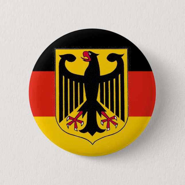 Deutschland Eagle Flag 6 Cm Round Badge (Front)