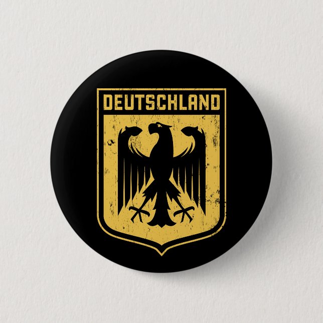 Deutschland Eagle -  German Coat of Arms 6 Cm Round Badge (Front)