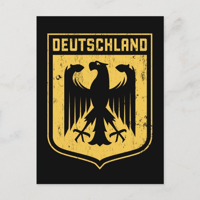 Deutschland Eagle -  German Coat of Arms Postcard (Front)
