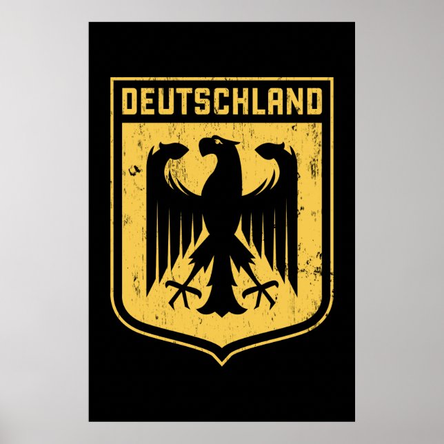 Deutschland Eagle -  German Coat of Arms Poster (Front)
