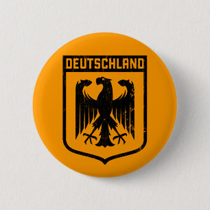 Deutschland Eagle -  Germany Coat of Arms 6 Cm Round Badge