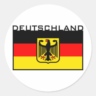 Deutschland Flag Classic Round Sticker