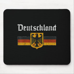Deutschland Flag Eagle Vintage German Heritage Pri Mouse Mat