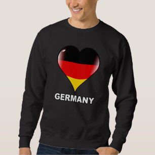 Deutschland Flag Of German I Love Heart Deutsch Ge Sweatshirt