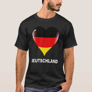 Deutschland Flag Of German I Love Heart Deutsch Ge T-Shirt