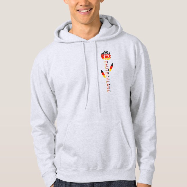 Deutschland Flag Rose Hoodie (Front)