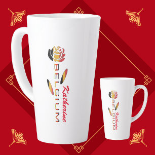 Deutschland Flag Rose Personalised Large Latte Mug