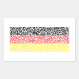Deutschland Flagge - Germany Flag Rectangular Sticker