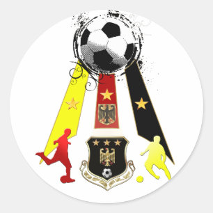 Deutschland Fusbball Germany Soccer Gifts Classic Round Sticker
