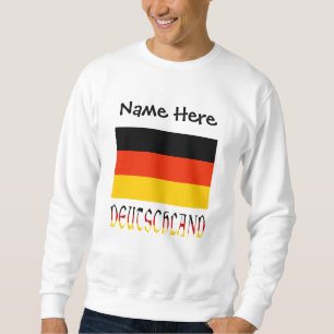 Deutschland German Flag Black Personalisation Sweatshirt