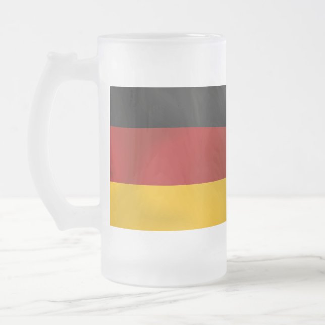 Deutschland Germany Bundesflagge Flag Frosted Glass Beer Mug (Left)
