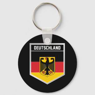 Deutschland/Germany Flag Shield Key Ring