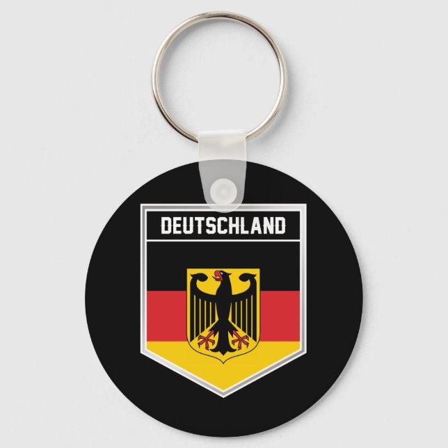 Deutschland/Germany Flag Shield Key Ring (Front)