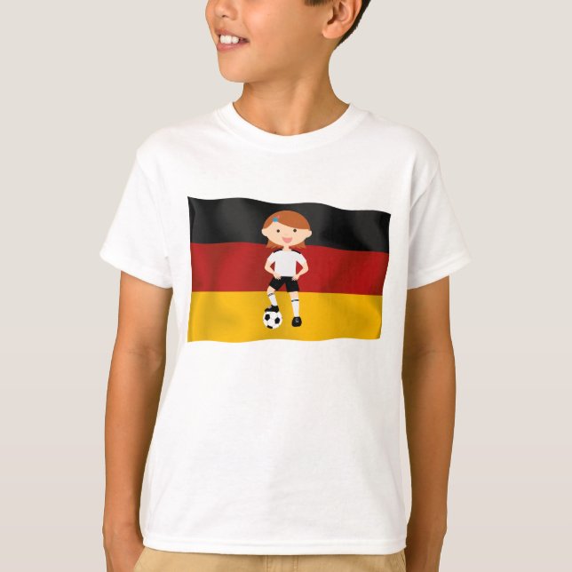 Deutschland Germany Fußball Mädchen 3 T-Shirt (Front)