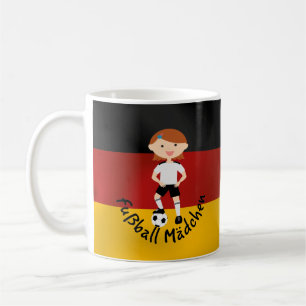Deutschland Germany Fußball Mädchen 3 v2 Coffee Mug