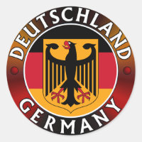 Deutschland Germany Plaque, German Flag and Eagle