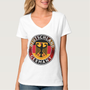 Deutschland Germany Plaque, German Flag and Eagle T-Shirt