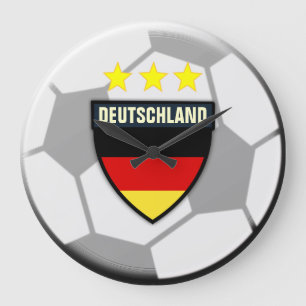 Deutschland Germany Soccer Ball Clock