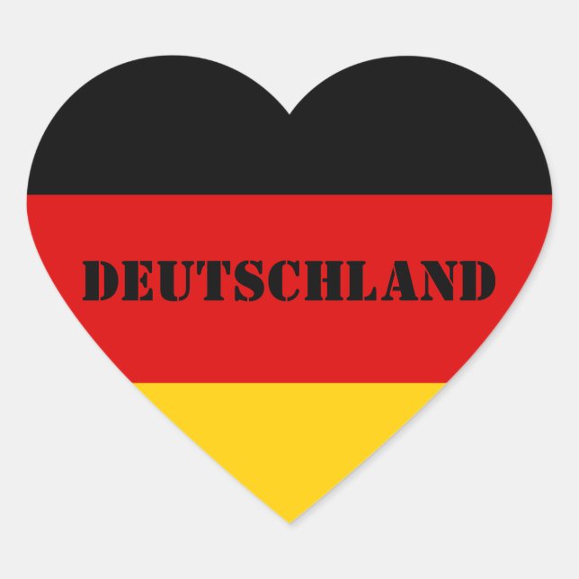 DEUTSCHLAND HEART STICKER (Front)
