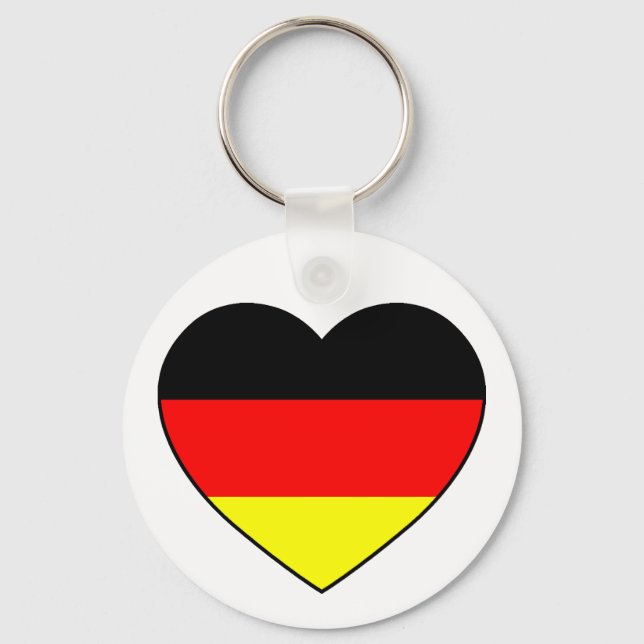 Deutschland Herz Fussball Anhänger "Germany" Key Ring (Front)