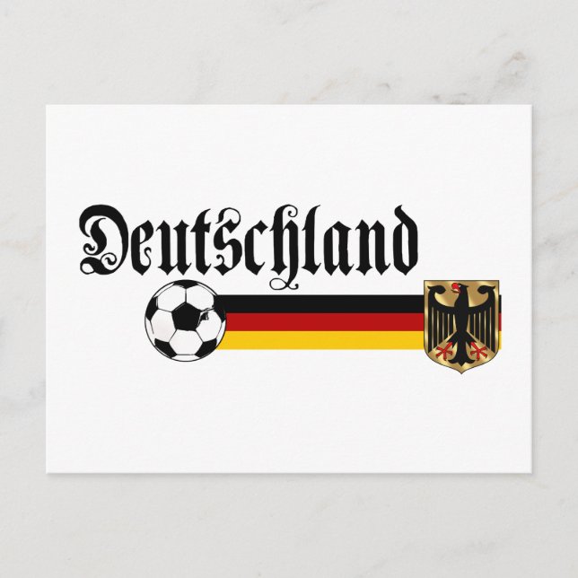 Deutschland large fussball logo postcard (Front)